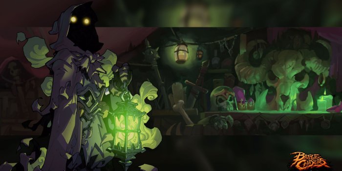 1920x1080 The Collector. Wallpaper from Battle Chasers: Nightwar