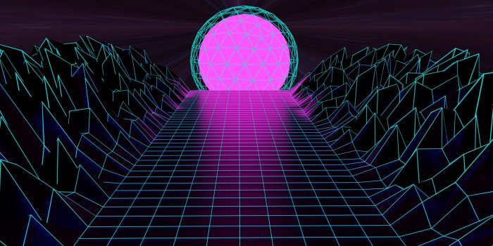 2560x1373 80s retro futuristic wallpaper : outrun
