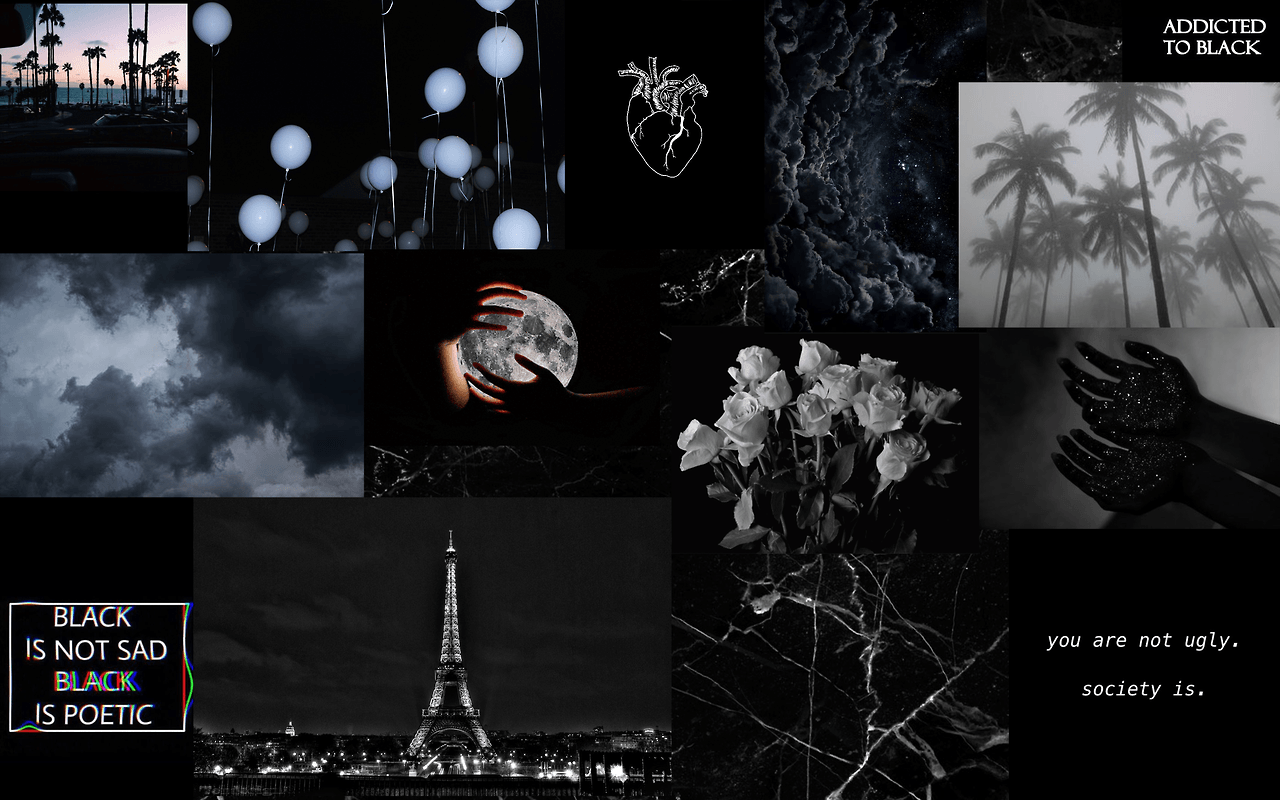 1280x800 Wallpaper — Black Aesthetic, Grunge. Laptop Background Reblog...