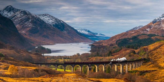 1365x768 The Glenfinnan Viaduct in Scotland, made famous by the Hogwarts