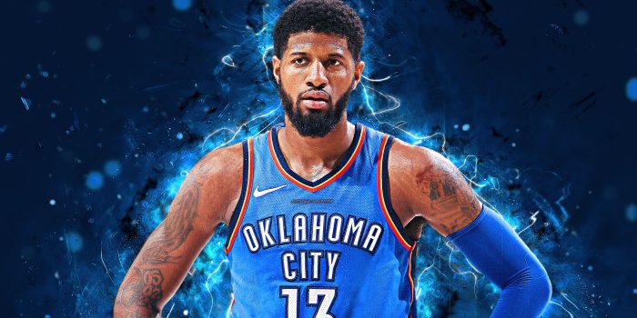 3840x2400 Download wallpapers Paul George, 4k, fan art, basketball stars, NBA