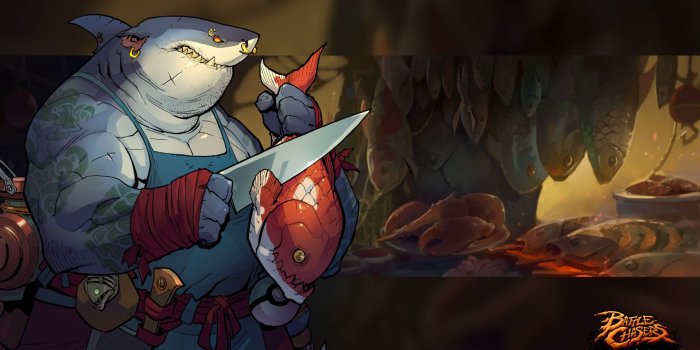 1920x1080 The Fishmonger. Wallpaper from Battle Chasers: Nightwar