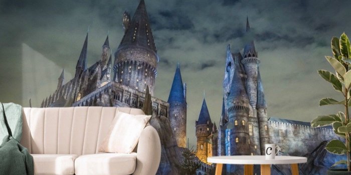 1180x761 Magic Castle Kids Wallpaper Room Sticker Nursery Harry Potter Photo  Wallpaper Hogwarts Sticker Murals