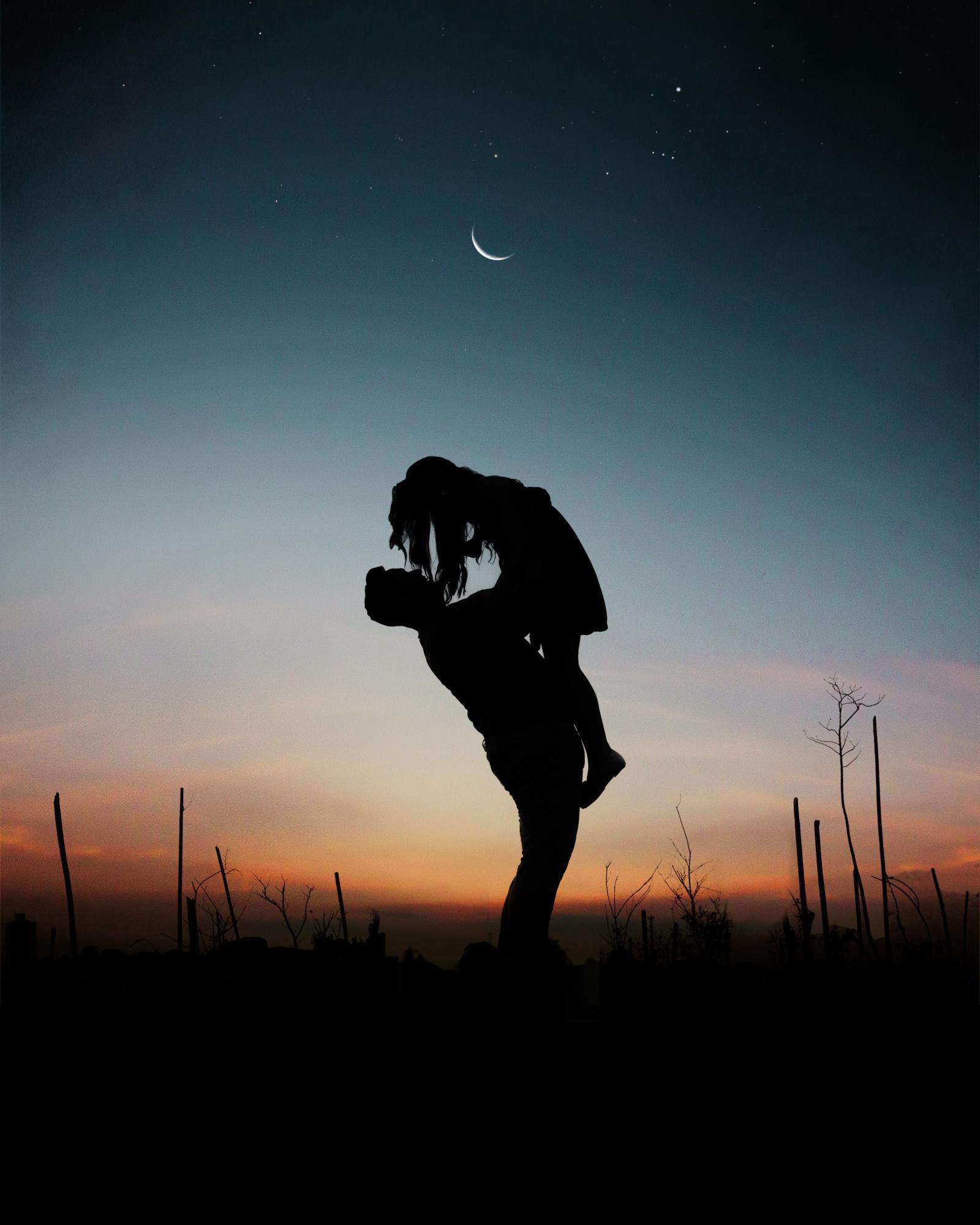 2430x3037 HD wallpaper: dawn, man, couple, love, affection, afterglow, backlit