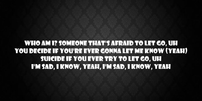 1280x720 XXXTENTACION - SAD! Lyrics