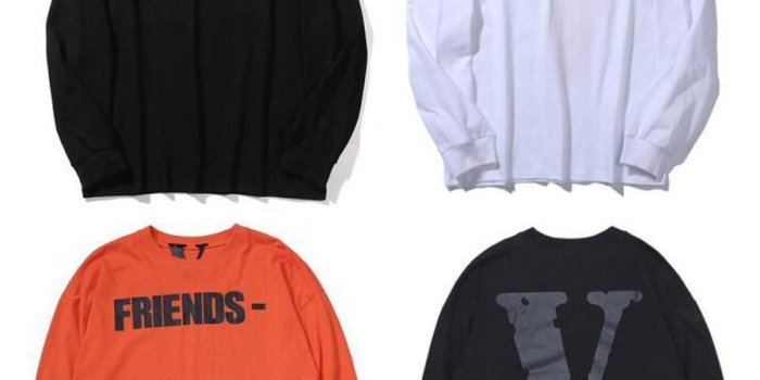 900x900 Vlone Friends Long Sleeve T-shirt Men Women Cotton T shirt Harajuku Hip Hop  Skateboard Fashion Streetwear Brand Round Neck Print Street Punk