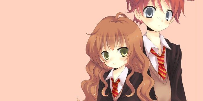 1280x900 Download 1280x900 - Girl, Guy, Harry Potter, Hermione Granger, Ron