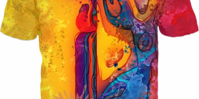 1024x1044 Art Deco Grunge Flowers Wallpaper Red Yellow Blue