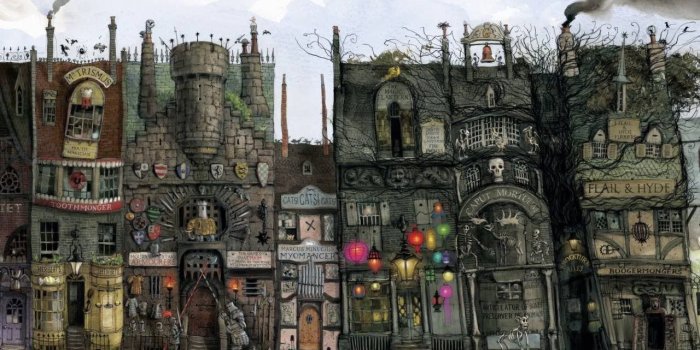 1280x720 Jim Kay on designing Diagon Alley | Potter head stiching | Harry