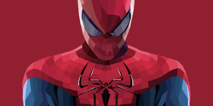 1224x1224 Desktop wallpaper spider-man, polygons art, artworks, hd image