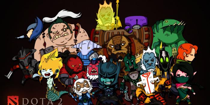 1920x1080 Download wallpaper 1920x1080 dota 2, chibi, heroes, art full hd
