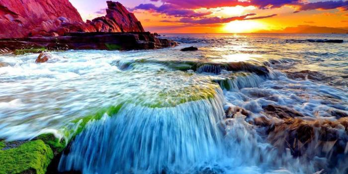 1920x1228 Beautiful Hd Ocean Wallpaper - Beautiful Ocean Sunset Background, Hd