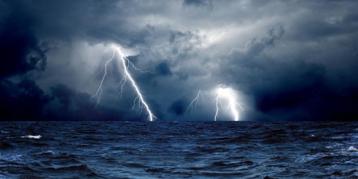 1283x700 Clouds waves sea storm lightning ocean wallpaper | 6000x3274