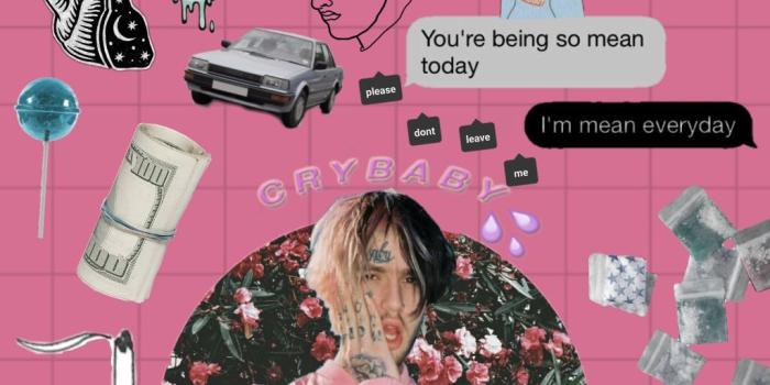 1024x1662 lilpeep pink collage wallpaper aesthetic...