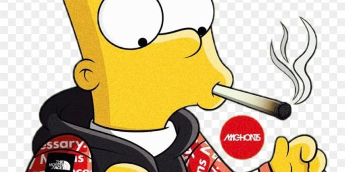 880x1148 Report Abuse - Bart Simpson Supreme Clipart (#1519285) - PinClipart