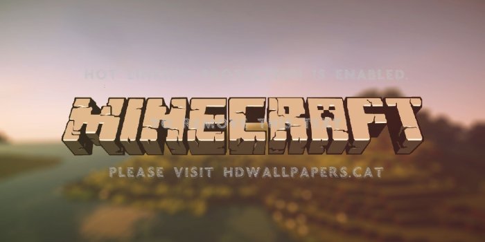 1366x768 minecraft logo wallpaper landscape games
