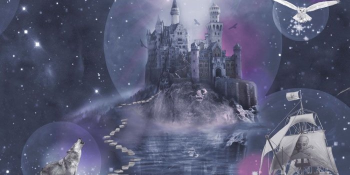 1000x1000 Magic Kingdom - Purple - Arthouse