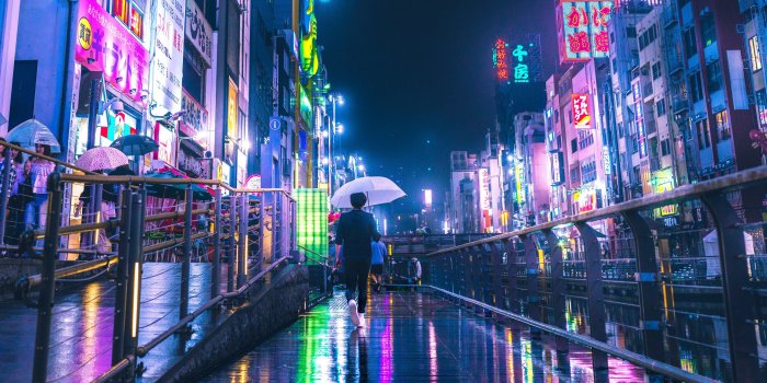 3276x2184 Osaka under the rain [3276x2184] : wallpapers