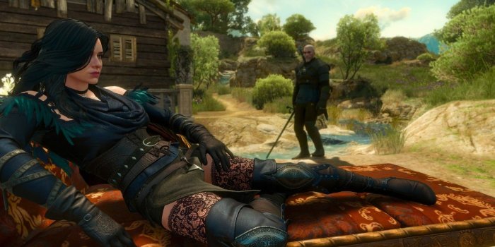 1332x850 Wallpaper The Witcher 3: Wild Hunt, Geralt of Rivia, Yennefer, Blood