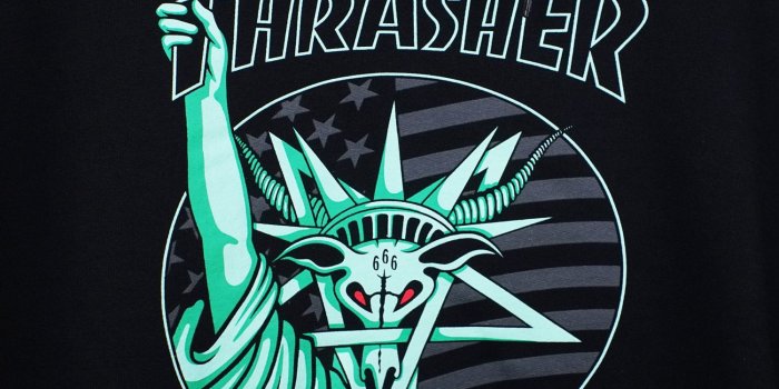 1500x1500 Thrasher Chicagoat On Behance - Thrasher Liberty Goat Hoodie, Hd