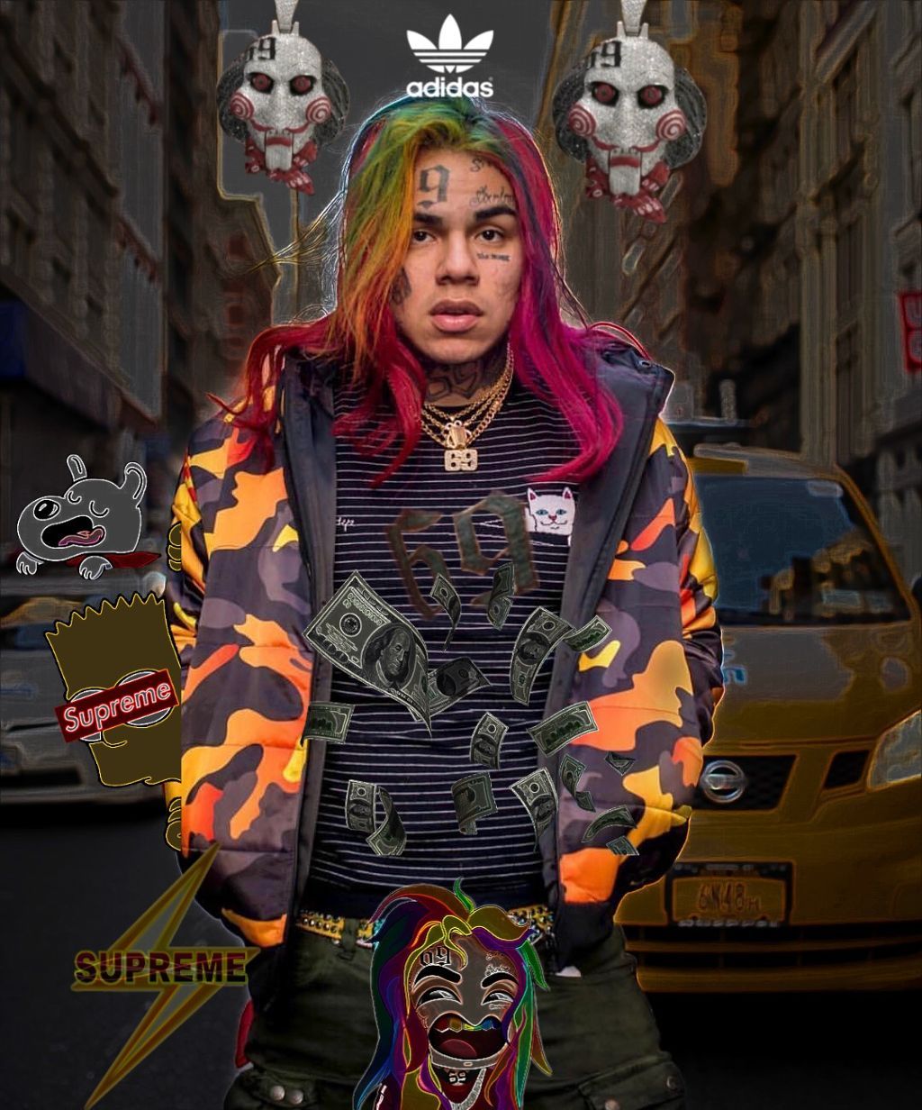 1024x1232 freetoedit 6ix9ine neon wallpaper rapper like...