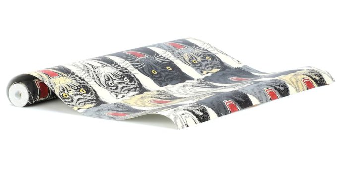 962x1088 Tiger Face Printed Wallpaper - Gucci | mytheresa.com