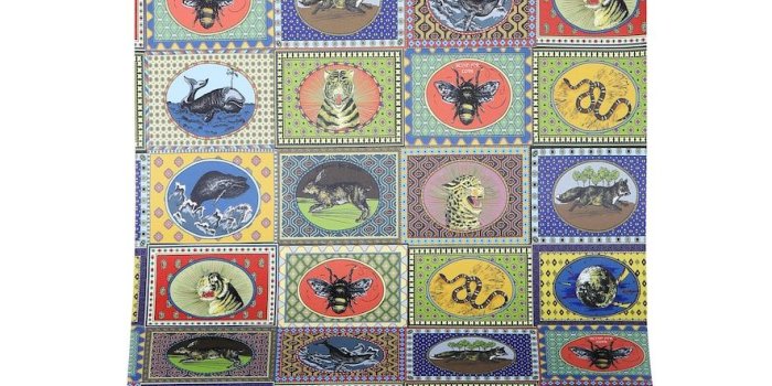 885x1000 GUCCI TIGER CARDS PRINTED WALLPAPER | ModeSens