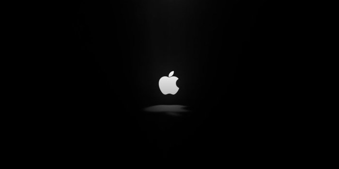 1280x720 Wallpaper Apple, Dark, Logo, 4K, Minimal, #9339
