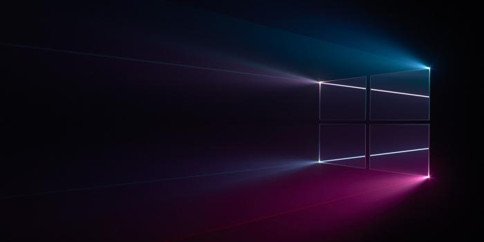 2560x1440 Wallpaper Windows 10, Windows logo, Blue, Pink, Dark, HD, Technology