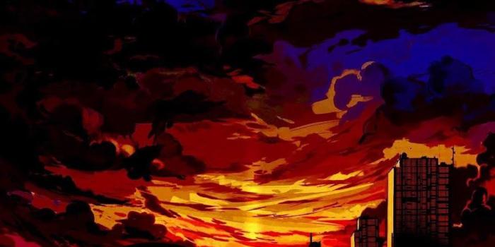 900x1600 Anime Sunset in the Desert | Beautiful Wallpaper | Minimalist