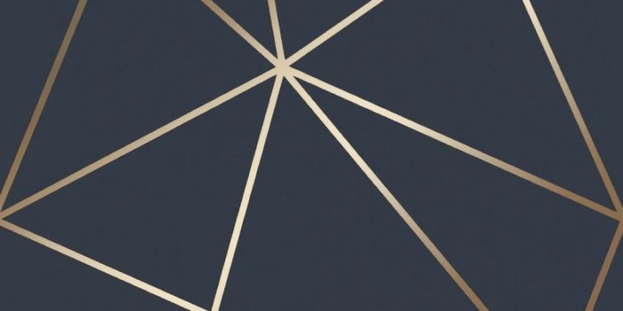 1000x1000 Zara Shimmer Metallic Wallpaper Navy Gold