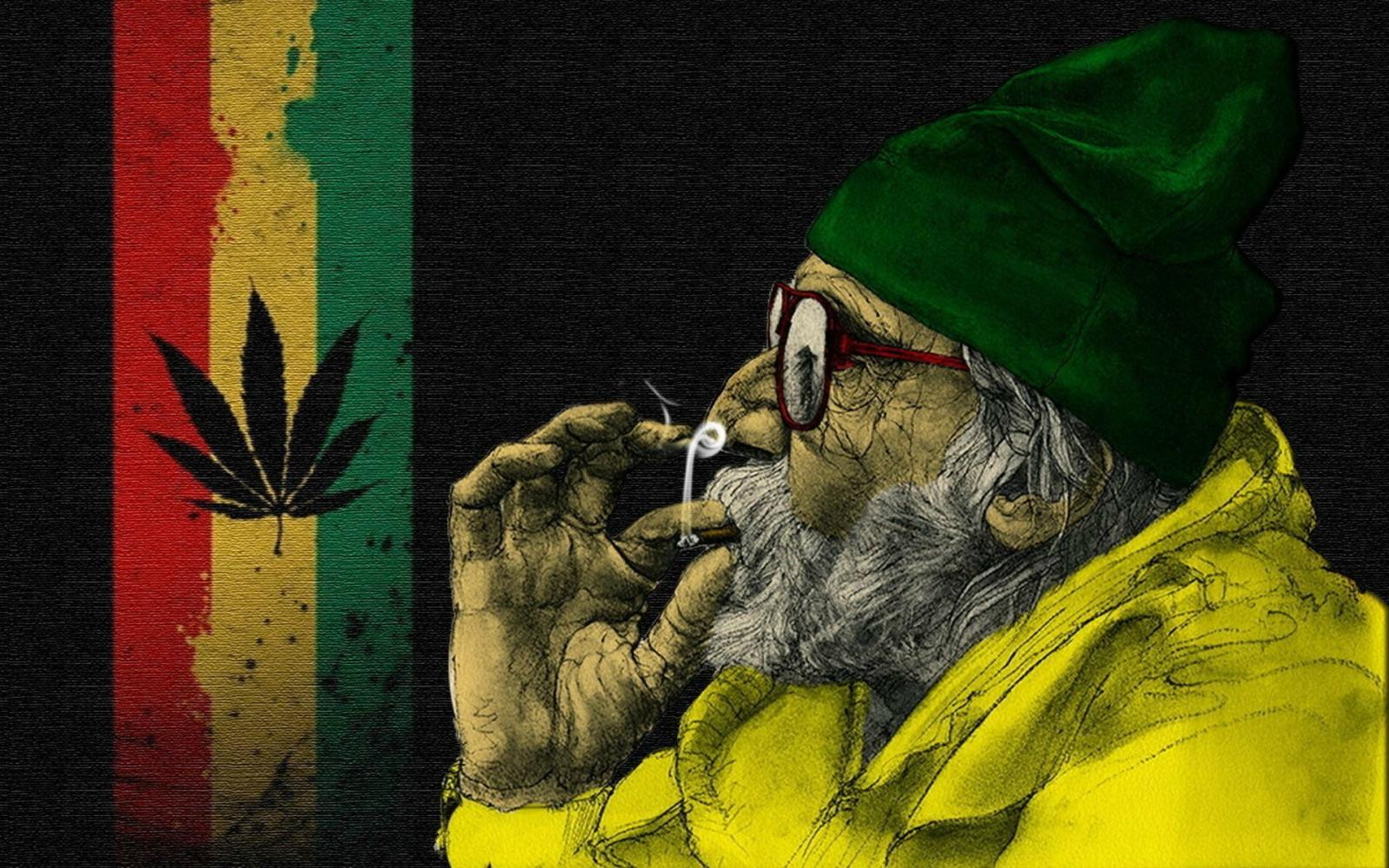 1920x1200 Old Man Smoking Weed | Art Wallpaper HD | Ganja Medicine; | Weed