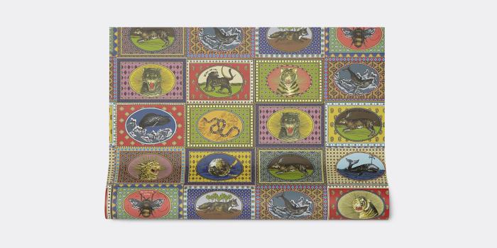 2560x2160 Gucci Décor Tiger Cards Print Wallpaper | WallpaperSTORE*