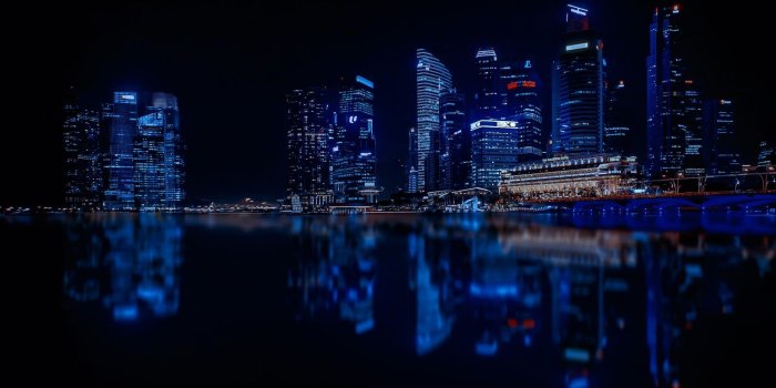 1920x1080 Cool Blue Black City View Wallpaper Download Free | MeWallpaper