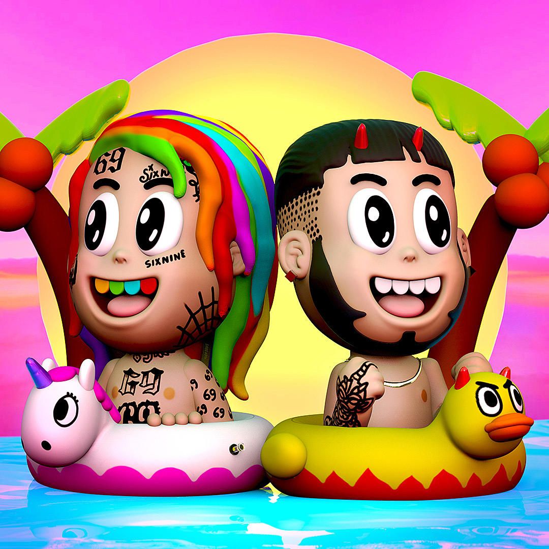 1080x1080 6ix9ine and Anuel AA 