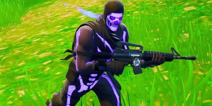 1280x720 NEW PURPLE SKULL TROOPER GAMEPLAY....*SECRET* (Fortnite Purple Glow Skull  Trooper)