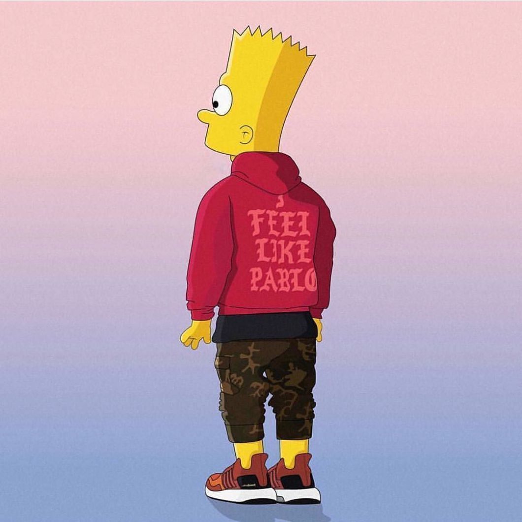 1060x1060 Hood Bart Simpson Supreme Wallpapers - Top Free Hood Bart Simpson