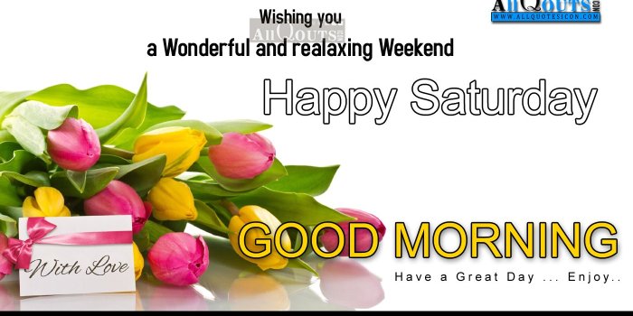 1400x788 Happy Saturday Quotes And Sayings Best English Good - Good Morning