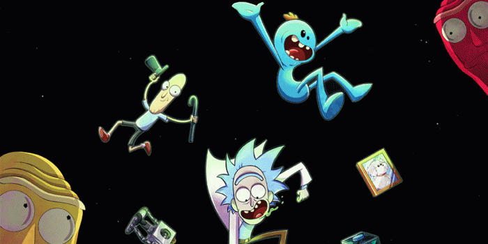 1125x2436 My iPhone X OLED Rick and Morty background [source and credit in