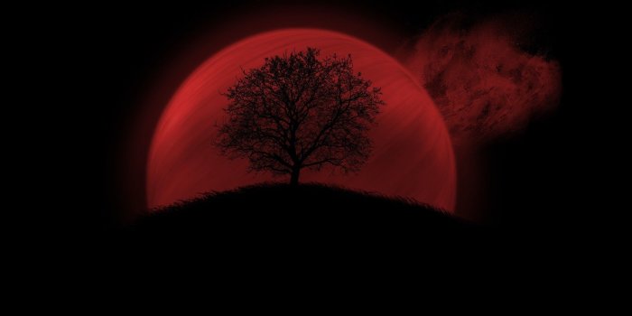 1920x1080 Red Moon Wallpaper HD Desktop - The Wallpaper