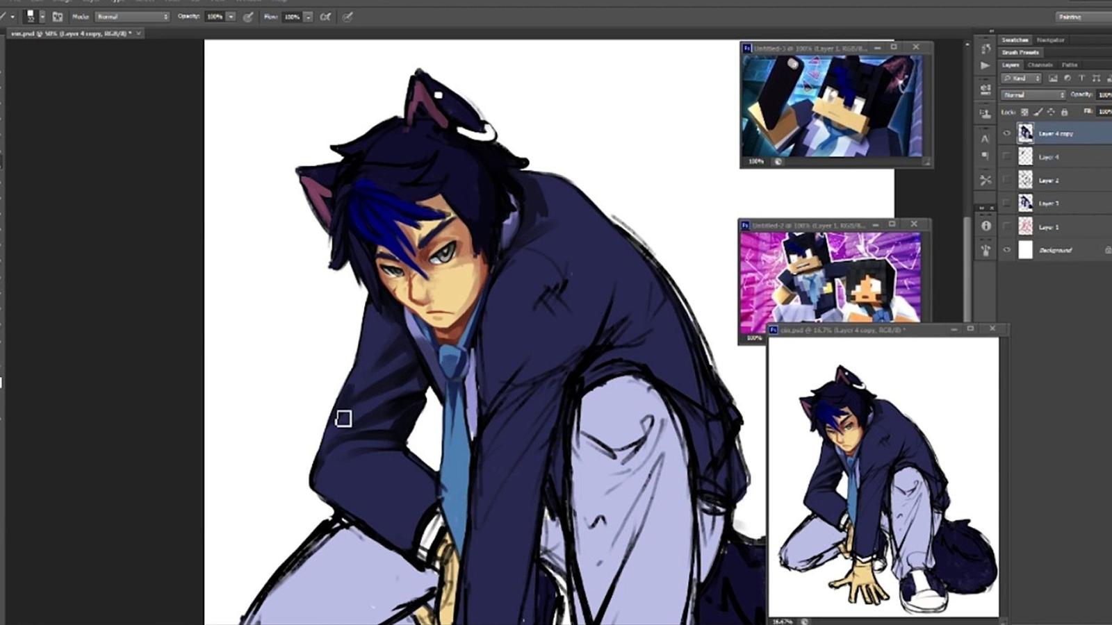 1920x1080 Aphmau Charer Painting - Cartoon Free Wallpaper & Backgrounds