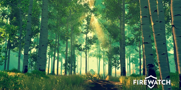 1920x1080 Sun rays in the green forest in Firewatch wallpaper - Game