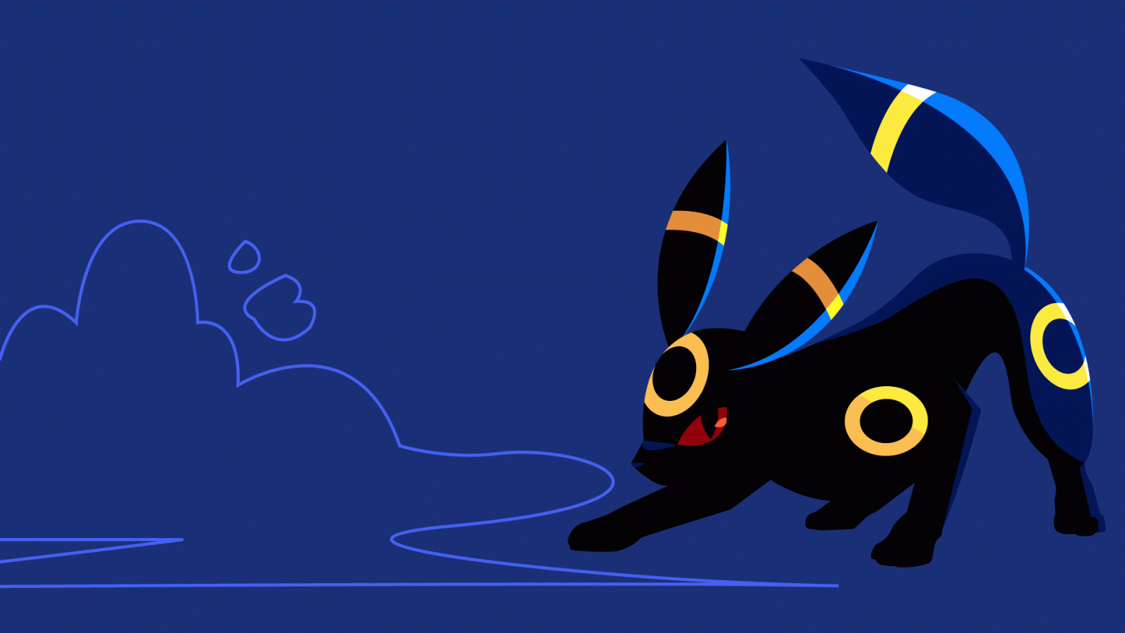 1920x1080 OC] Umbreon Wallpaper Art! 1080p : pokemon