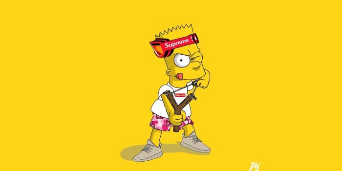 2200x1200 High Bart Simpson Supreme Wallpapers - Top Free High Bart Simpson