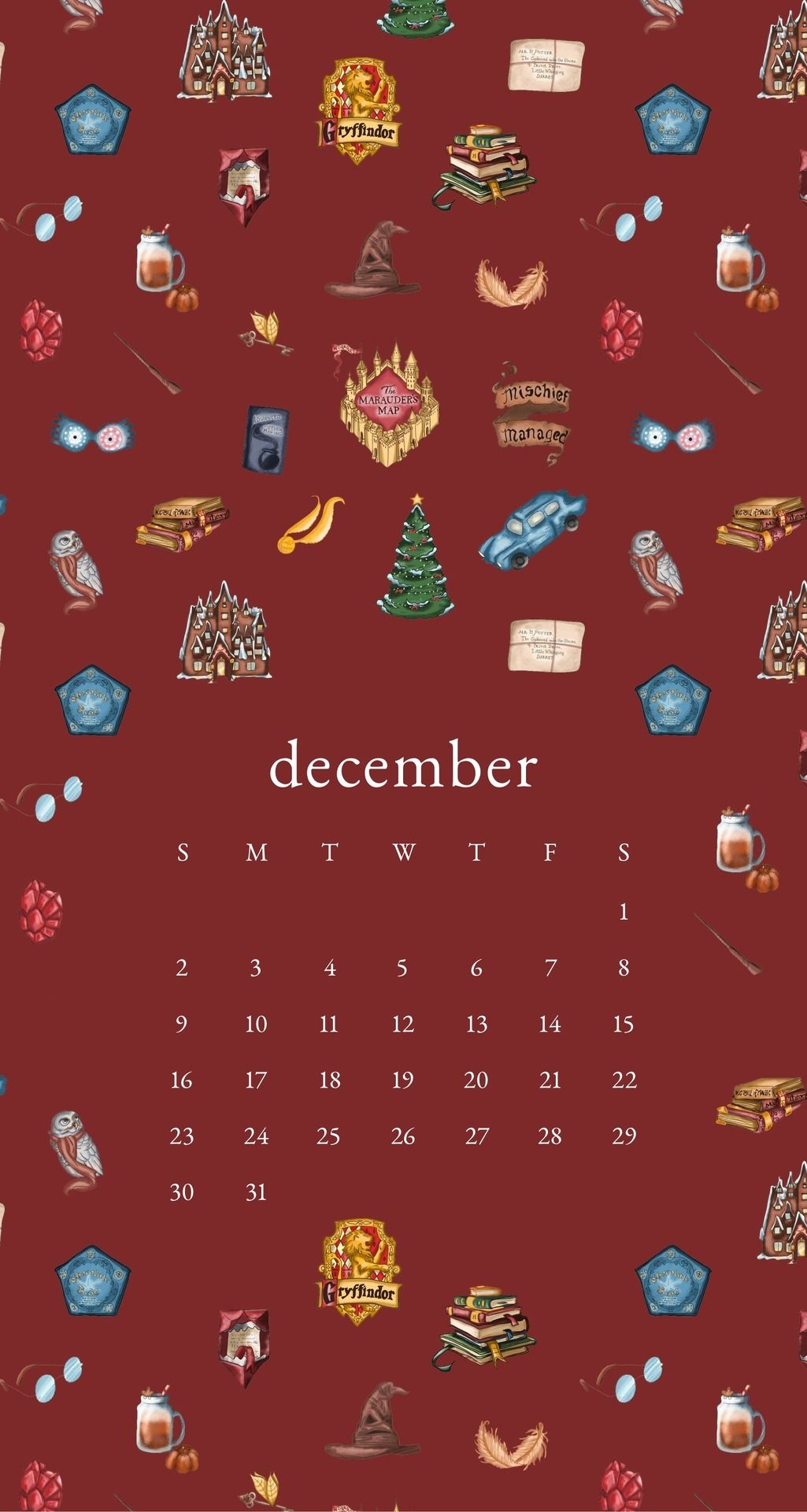 1025x1920 emma's studyblr — December Harry Potter Christmas Phone Wallpapers...