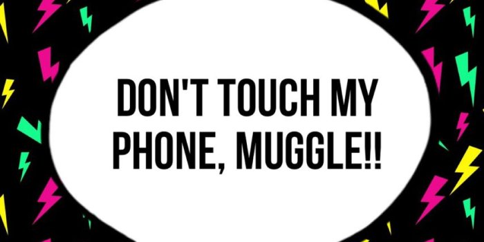 853x1280 Don't touch my phone, MUGGLE!! on We Heart It