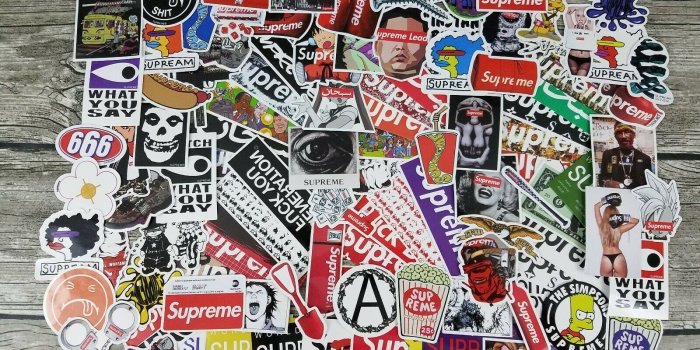 1600x1200 NEW Sealed 100+ Supreme Skateboard Stickers Vinyl Laptop Luggage Decals Lot