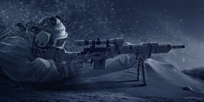 1332x850 Wallpaper winter, weapons, art, soldiers, Tom Clancy`s Rainbow Six