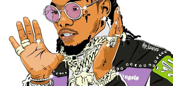 1240x1240 Offset art by | paulkawira | Bleu arts in 2019 | Rapper art, Dope