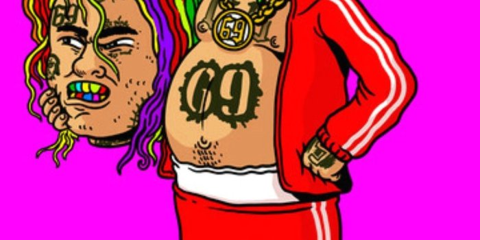 1080x1920 6ix9ine Cartoon Drawing 6ix 9ine Tati Dope Music Screen Wallpaper